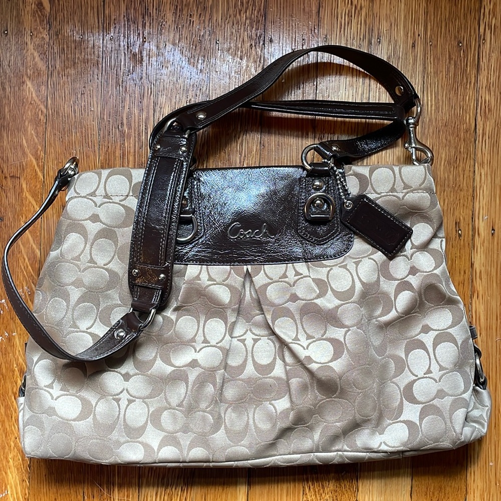 Coach Tan and Brown Purse
